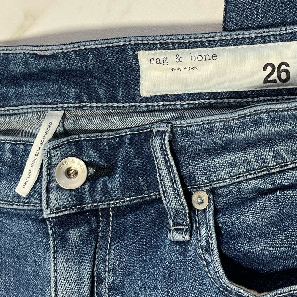 Rag & Bone Dre Low Rise Slim Boyfriend Denim Jean size 26 - Picture 4 of 9